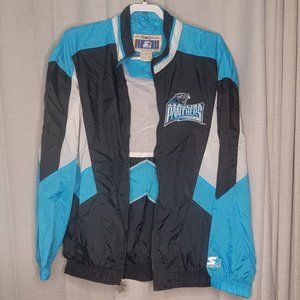 VINTAGE STARTER Carolina Panthers Mens XL Windbreaker